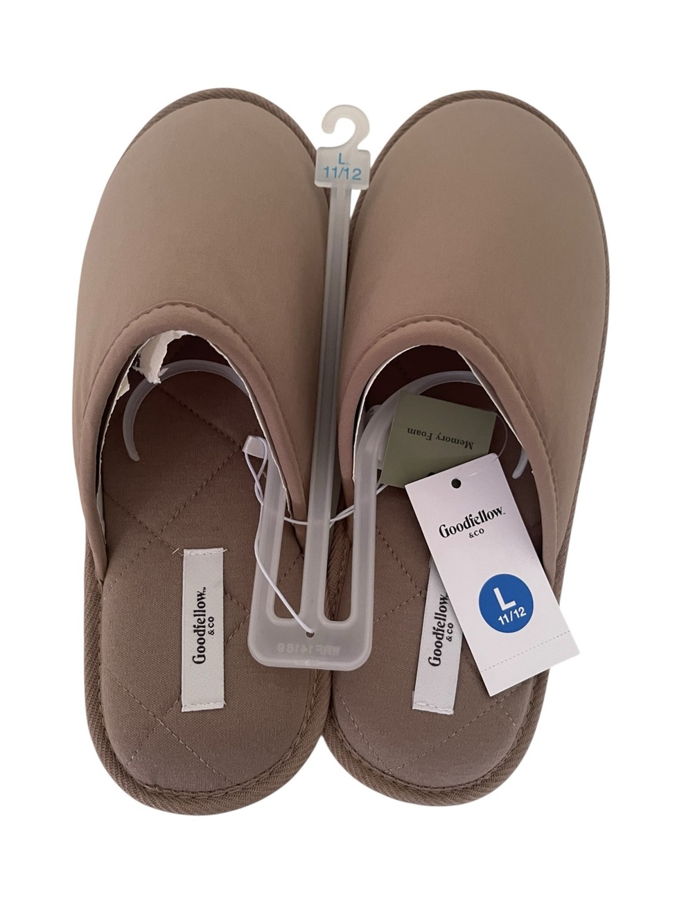 Goodfellow & Co Men's Beau Scuff Slippers Taupe - Picture 2 of 3